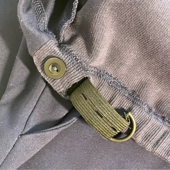 Navy Maternity Pants Comfortable Stretch Over-Bump Ankle Length Size XL - Picture 7 of 9